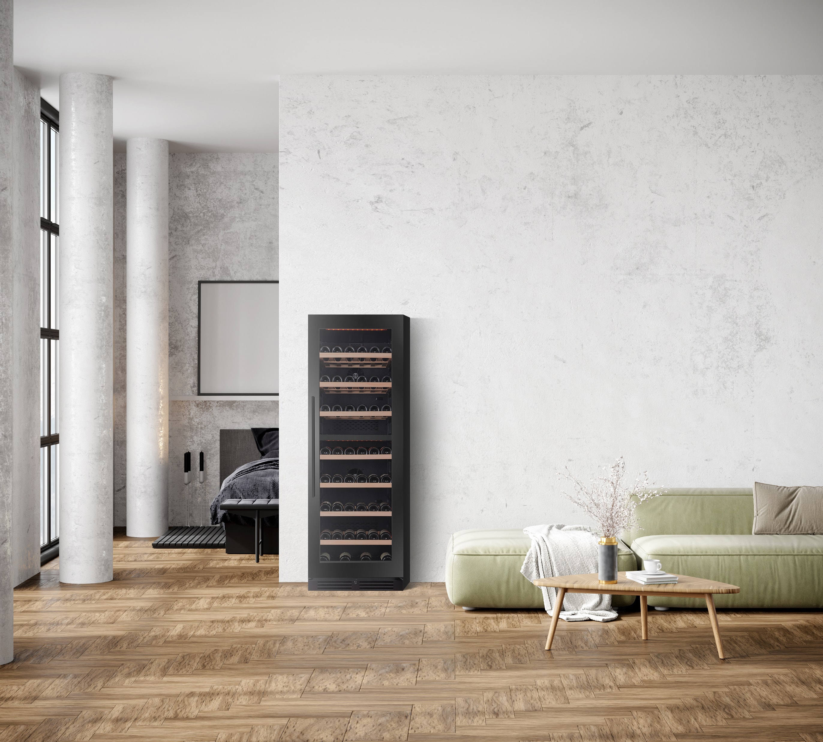 Fristående vinlagringsskåp